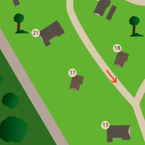 Park map with house 17 in the centre