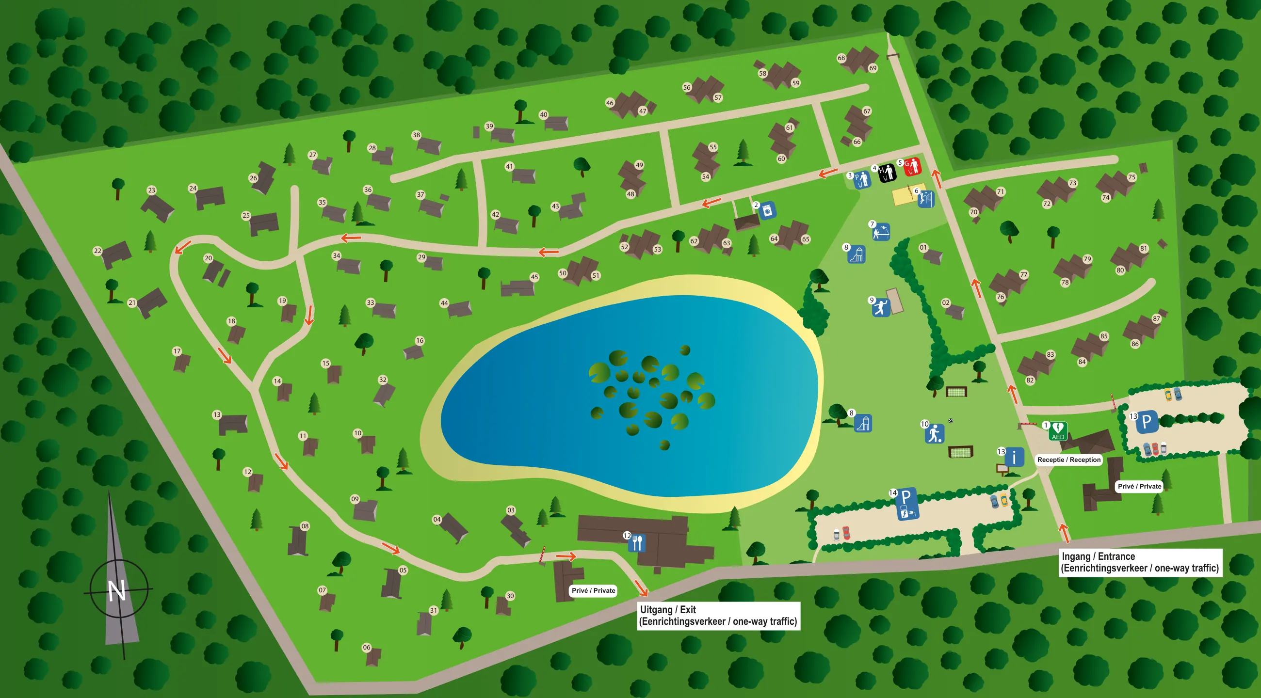 Map of holiday park ’t Vosseven