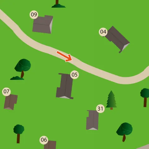 Park map with house 5 in the centre