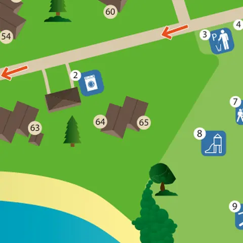 Park map with house 64/65 in the centre
