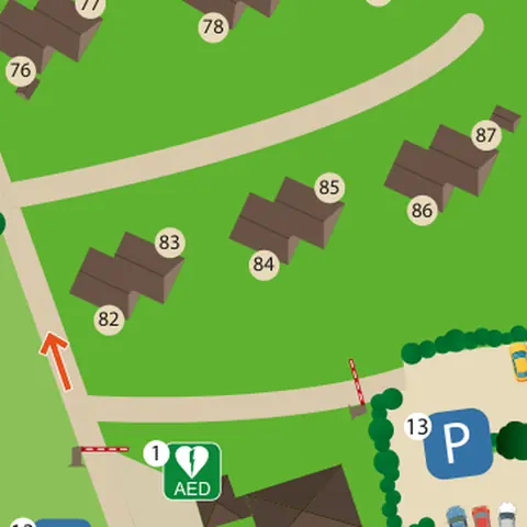 Park map with house 84 in the centre