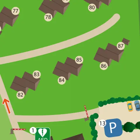 Park map with house 84/85 in the centre